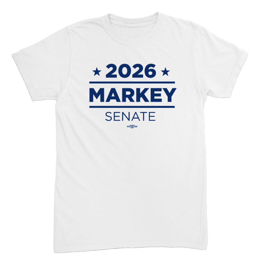 White 2026 Markey for Senate Tee